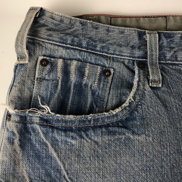 Levis Signature Low Loose Bootcut Distressed Jeans - Picture 4 of 7